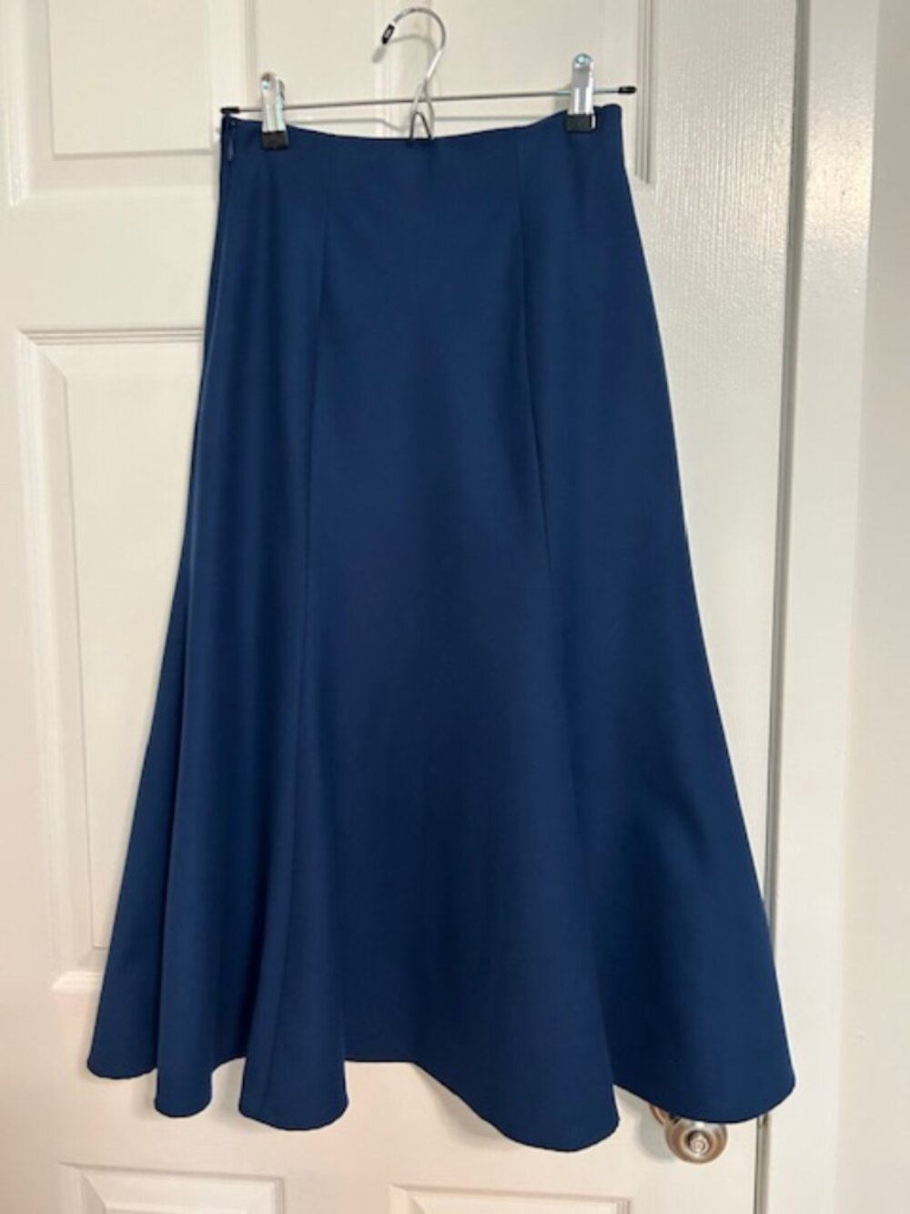UNIQLO A-Line Midi Skirt Midnight Blue Size 2 Flowy